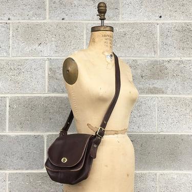 Vintage Coach Crossbody Bag Retro 1990s Legacy Mahogany Brown Leather 9965 Retrospect Vintage Philadelphia PA