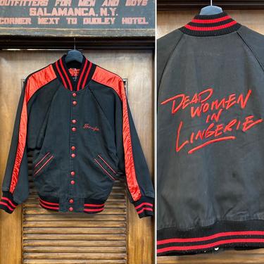 Vintage 1990’s Crime Thriller “Dead Women in Lingerie” Movie Bomber Jacket, 90’s Bomber Jacket, 90’s Movie Jacket, Vintage Clothing 