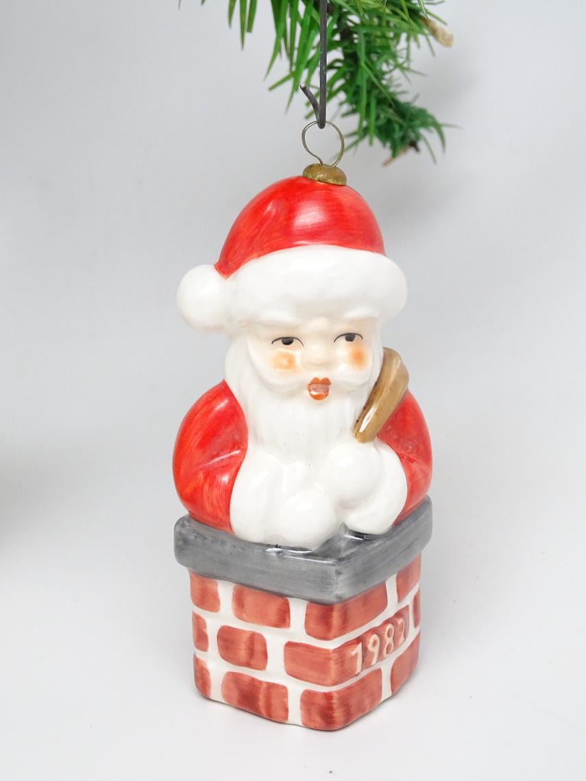 Hand painted AB ceramics offers Santa of the ornaments