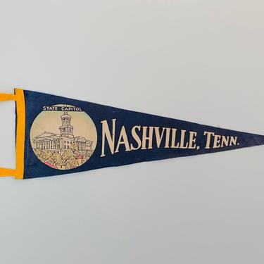 Vintage Nashville Tennessee Souvenir Pennant 