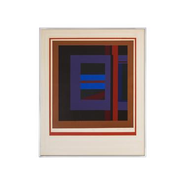 1982 Josef Albers Style Serigraph on Paper Abray Janos 