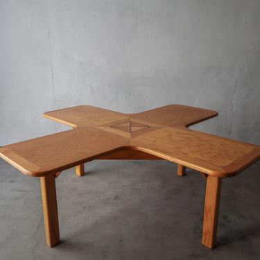 Vintage Craftsman Oak Center Table 