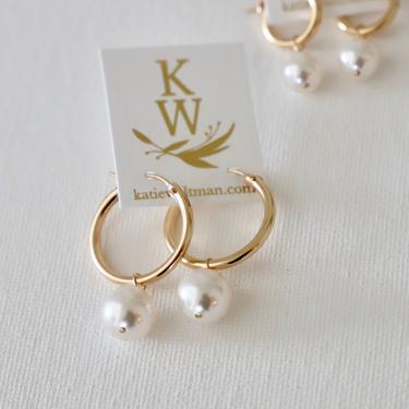 Katie Waltman - Audrey Pearl Hoop Earring