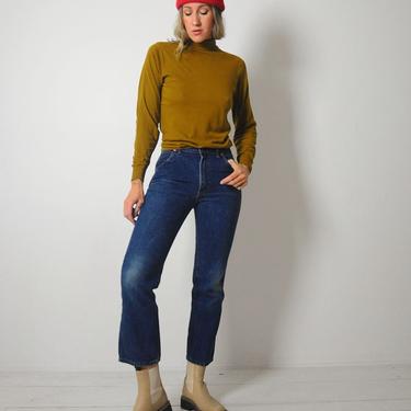 1970's Ochre Thin Turtleneck