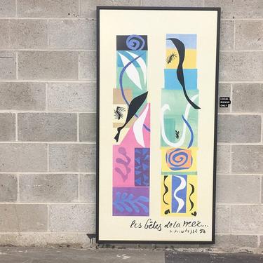 LOCAL PICKUP ONLY ———— Vintage Matisse Beasts of the Sea Print 