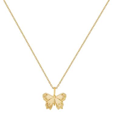 BUTTERFLY CHARM CHOKER NECKLACE GOLD