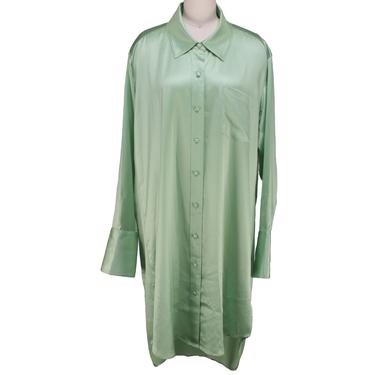 Alexander Wang Wash & Go Wet Shine Shirt Dress