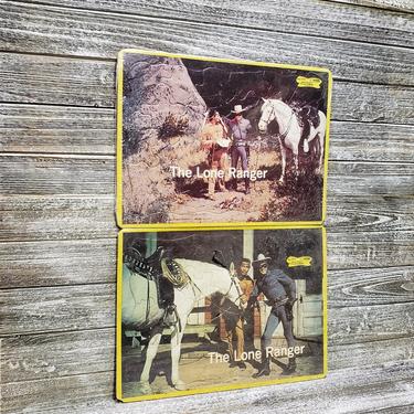 Vintage The Lone Ranger &amp; Tonto Puzzles SEALED, 2 Western Jigsaw Puzzles, 1970s Vintage TV Cowboys Indians, Country Western, Vintage Toys 