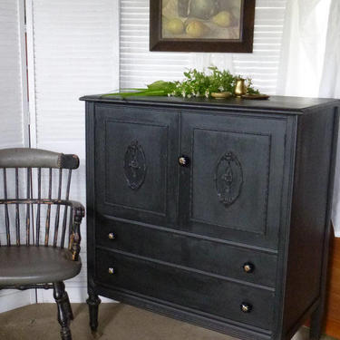 Wardrobe Chest of Drawers Vintage Ornate French Farmhouse Wood 32" Wide Dresser Poppy Cottage Painted Furniture Custom PAINT to ORDER 