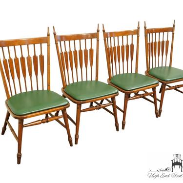 Set of 4 TELL CITY Solid Maple Cattail Back Dining Side Chairs 7118 - #92 Potomac Finish 