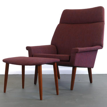 Danish Modern Kurt Østervig Lounge Chair And Ottoman, Denmark 