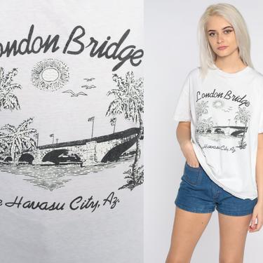 Lake Havasu Shirt Arizona Tshirt 80s Graphic Tshirt Travel Shirt London Bridge Shirt Vintage Tee Retro T Shirt Tourist Tee Medium Large 