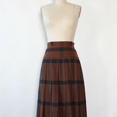 Agnes B. Box Plaid Skirt XS