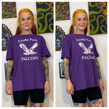 Vintage 1990’s Purple T-Shirt Lindo Park Falcons 