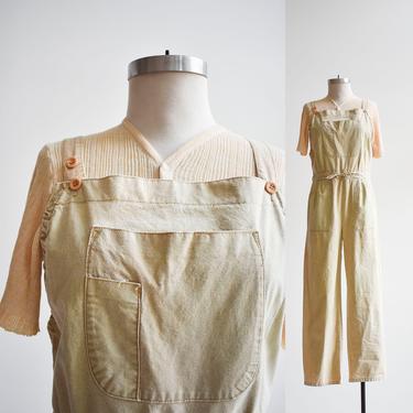 Vintage Pale Cotton Overalls 