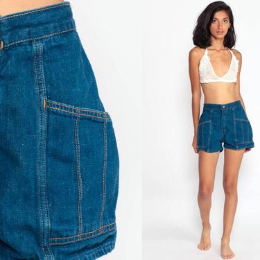 High Waisted Denim Shorts 70s Jean High Waist Hippie 80s Shop Exile Tucson AZ