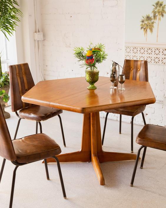 Vintage Hexagon Dining Table from Sunbeam Vintage of Highland Park