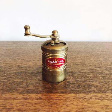 Vintage Turkish Brass Spice Grinder 