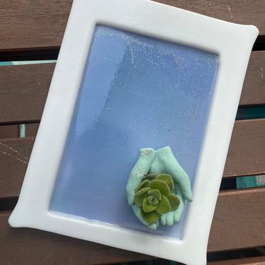 Color Shift Glass and Resin Tray 