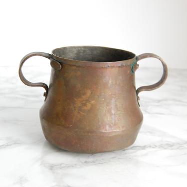 Antique Hammered Copper Cup - Copper Mug - Copper Vase by PursuingVintage1