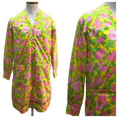 Vintage VTG 1960s 60s "The Lilly" Lilly Pulitzer Yellow Pink Floral Mod Shift Dress 