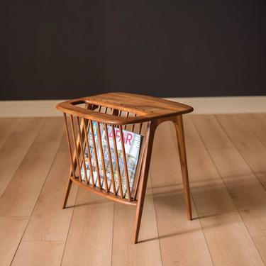 Mid Century Walnut Arthur Umanoff Magazine End Table 