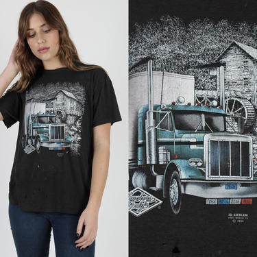 Truckers Only T Shirt / 3d Emblem T Shirt / Spirit Of | American