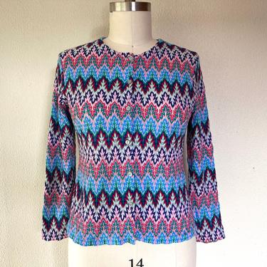 1960s Flame stitch knit top 