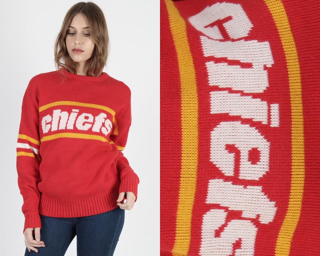 Cliff Engle Kansas City Chiefs Sweater Vintage 80s Sweater NFL