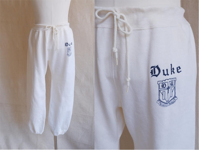 Vintage 70s Duke University Sweatpants/ 1970s Drawstring Gusset