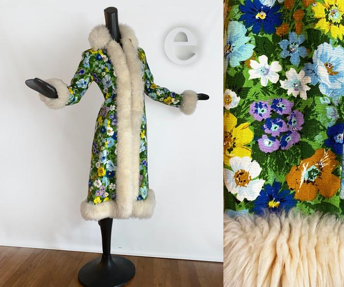 国産】 UND TEXTURE ART FLOWER SHAGGY COAT ジャケット