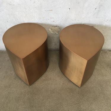 Pair of Jonathan Adler Brass Teardrop Tables