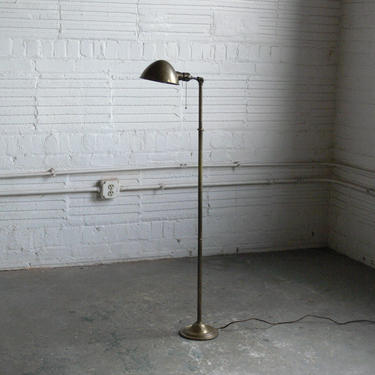 Vintage Industrial Articulating Apothecary Brass Floor Lamp by Faries Mfg. Co 