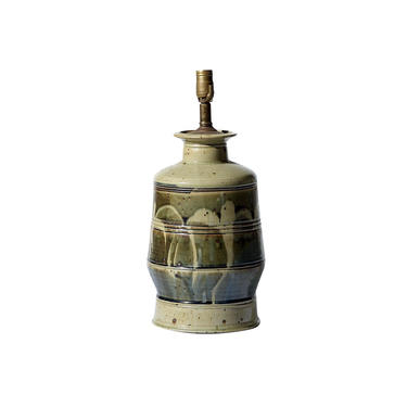 Modernist studio pottery stoneware lamp by potter Eric Norstad 