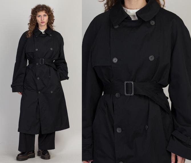 Vintage London Fog Black Trench Coat Men s Medium Women s Flying Apple Vintage Los Angeles CA