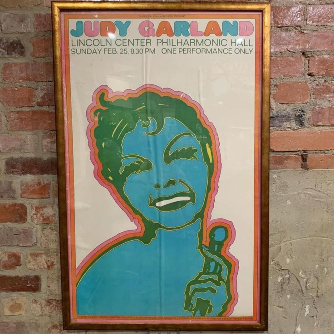 Judy Garland 1968 performance, original poster | 1830 DC | CLOSED ...