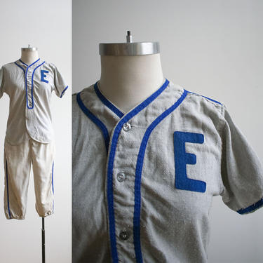Vintage 1930s 1940s Baseball Uniform / Vintage Little League Uniform /  Vintage, Milk & Ice