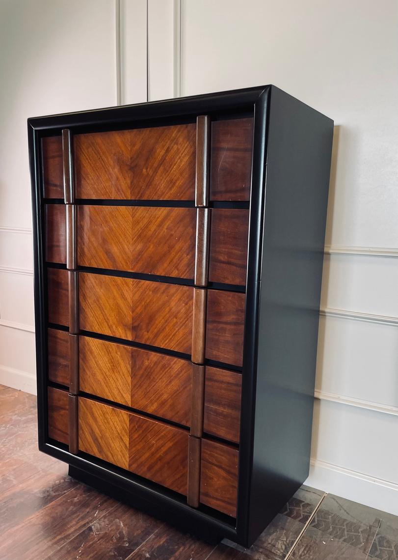 Mid Century Modern Dresser chest solid wood customizable color The Dresser Shoppe Dallas, TX