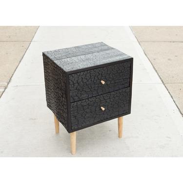 Charred Bed Side Table