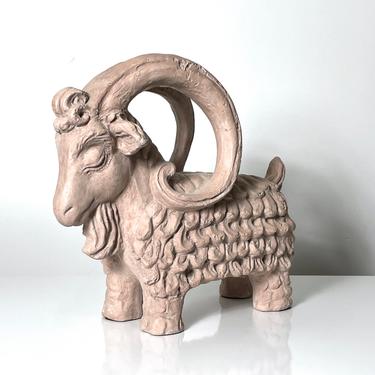 Large Vintage Aries Ram Sculpture by Austin Productions 1960s 