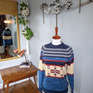 Vintage 70's Geometric Pattern Sweater from JC Penny 