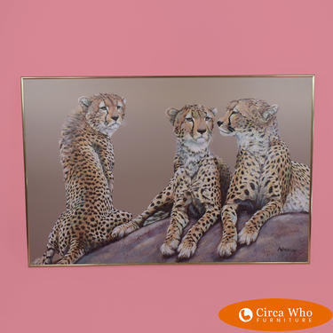 Vintage Cheetahs Painting