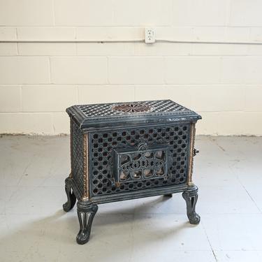 vintage french &quot;godin&quot; enamel wood stove