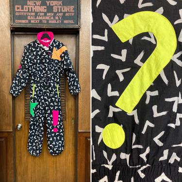 Vintage 1980’s “Obermeyer” New Wave Pop Art Ski Jumpsuit Outfit, New Wave, Neon, Pop Art, Snow Suit, Vintage Jumpsuit, Outerwear, Star, 