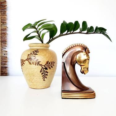 Art Deco Bronze &amp; Brass Trojan Horse Head Bookend 