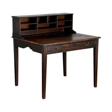 Late 19th Century Country French Rustic Pine Church Writing Desk 