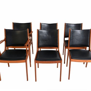 6 Teak Dining Chairs Johannes Andersen Uldum Mobler 7171 Danish Modern 