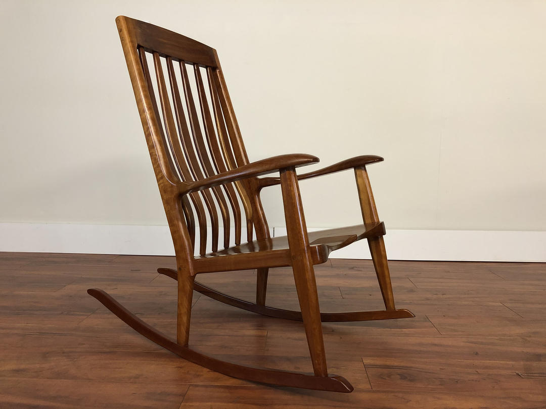 Ed Steckmest Cherry Rocking Chair | Modern to Vintage | Renton, WA