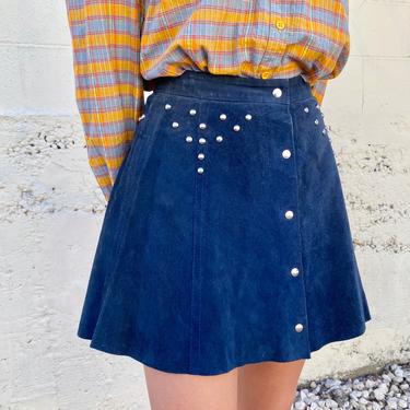 60s Suede Studded Skirt