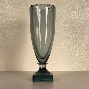 Smoke Crystal Glass Vase by Ellis Bergh for Kosta Boda 